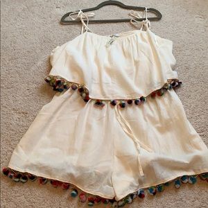 NWT Madewell Pom Pom romper coverup